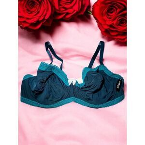 NWT Adore Me Womens Bra Size 42DD Underwire Teal Adjustable Strap‎